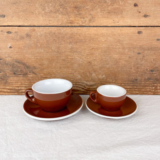 Brown bar cup and saucer