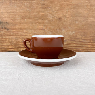 Brown bar cup and saucer