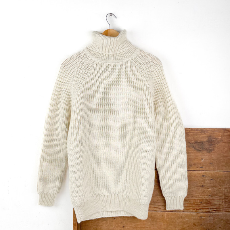 Irish cream turtleneck sweater