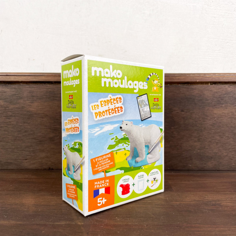 Polar bear to mold in plaster