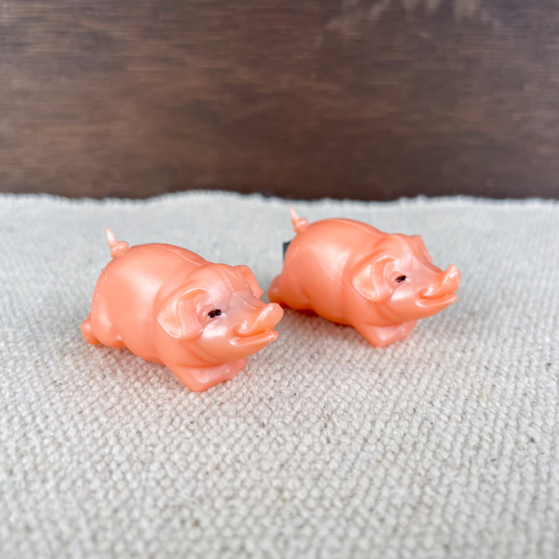 deux petits cochons magnétiques amoureux