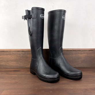 Bottes noires en caoutchouc