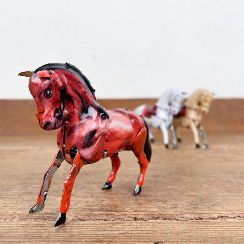 Brown mechanical horse