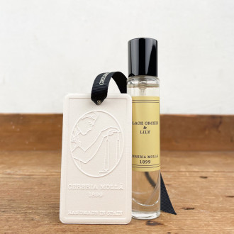Brume parfumée orchydée noir et fleur de lys avec Céramique Cereria Molla