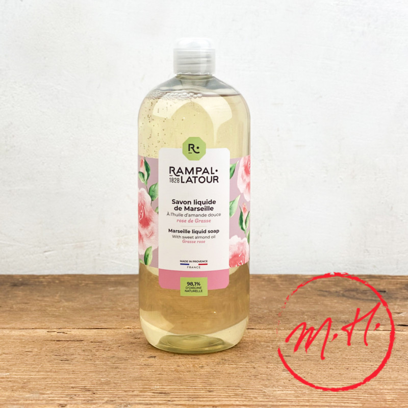 Savon liquide de Marseille Rose de Grasse
