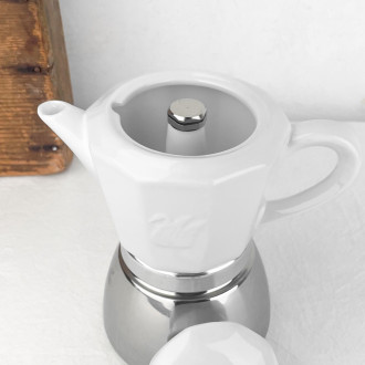 cafetiere italienne GAT chic blanche