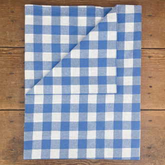 Nappe vichy bleue 140 x 180 cm