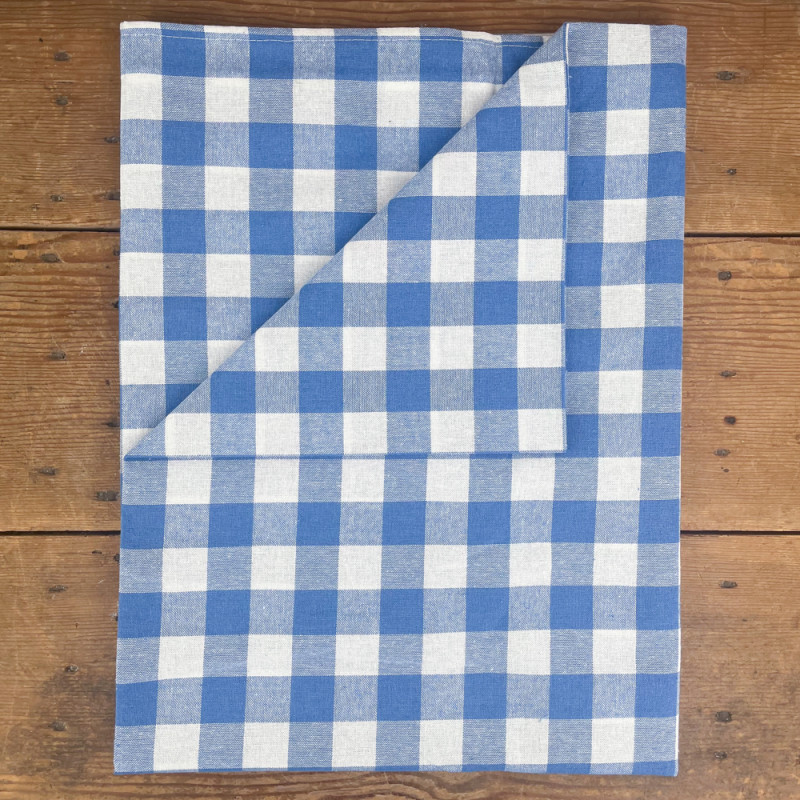 Nappe vichy bleue 140 x 180 cm