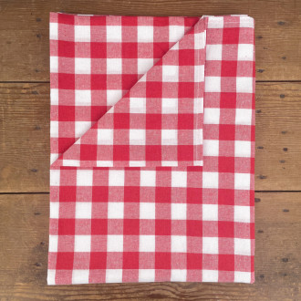 Red gingham tablecloth 140 x 180 cm