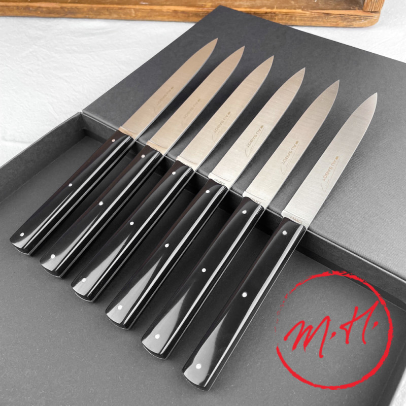 Coffret 6 couteaux de table noirs Richelieu