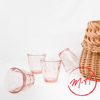 4 verres Duralex Picardie roses 25cl