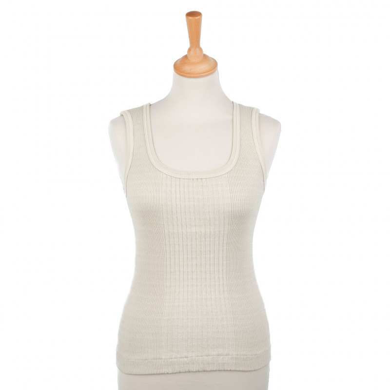 Richelieu Sugar ecru mesh tank top