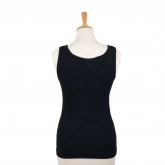 Sugar black lace-up tank top