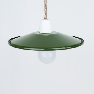 Abat-jour émaillé vert