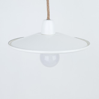White enamelled lampshade