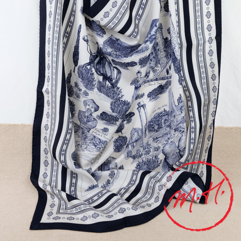 Carré de soie promenade en Provence Souleiado