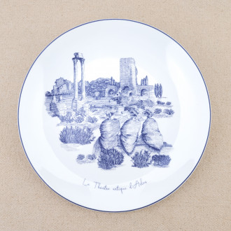 Set of six Souleiado dessert plates