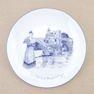 Set of six Souleiado dessert plates
