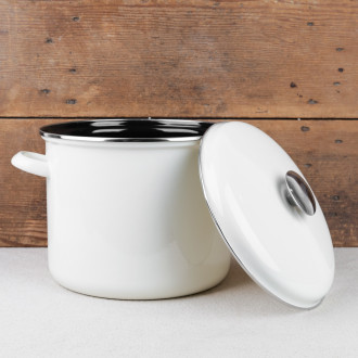 White enamel catering pot Ø26cm 8L Baumalu