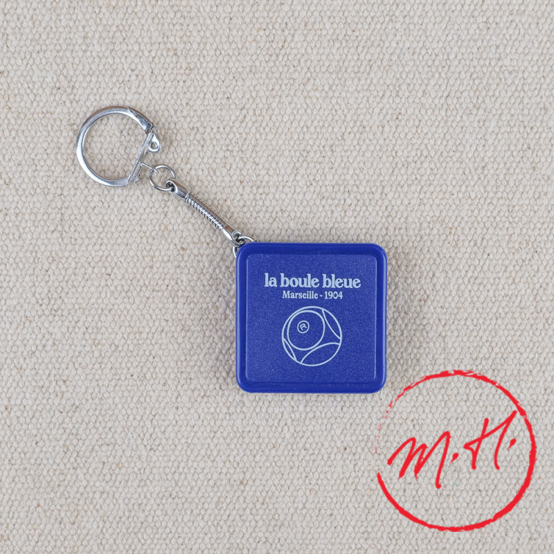 Porte-clés mètre à pétanque Boule Bleue