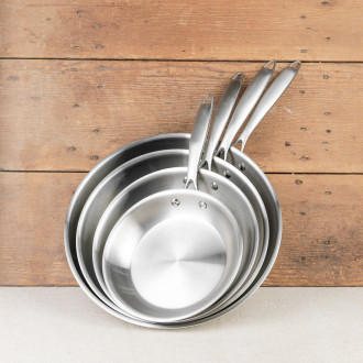 Poeles en inox sans revêtement Menastyl Triply