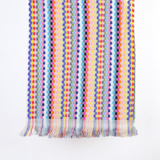 Drap de plage à carreaux