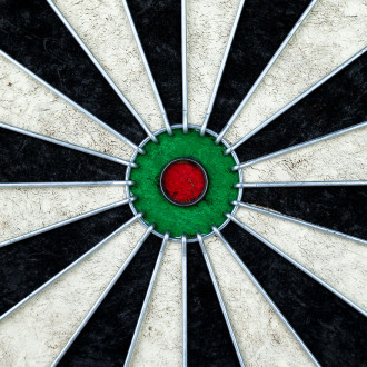 Sisal competition darts target