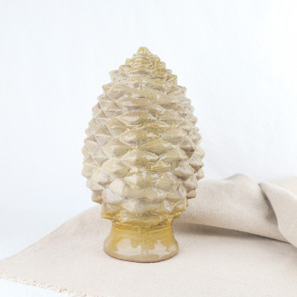 Pine cone in glazed stoneware