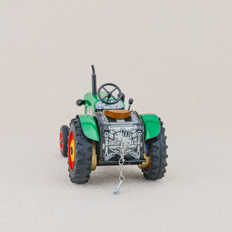 Jouet Mécanique Tracteur Avec Remorque En Tôle - Années 70/80? - Occasion, Vendu Sans Clé