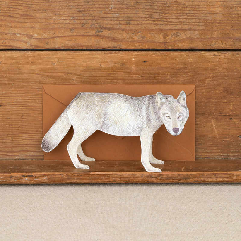 Carte loup en relief