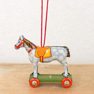 Metal hanging horse