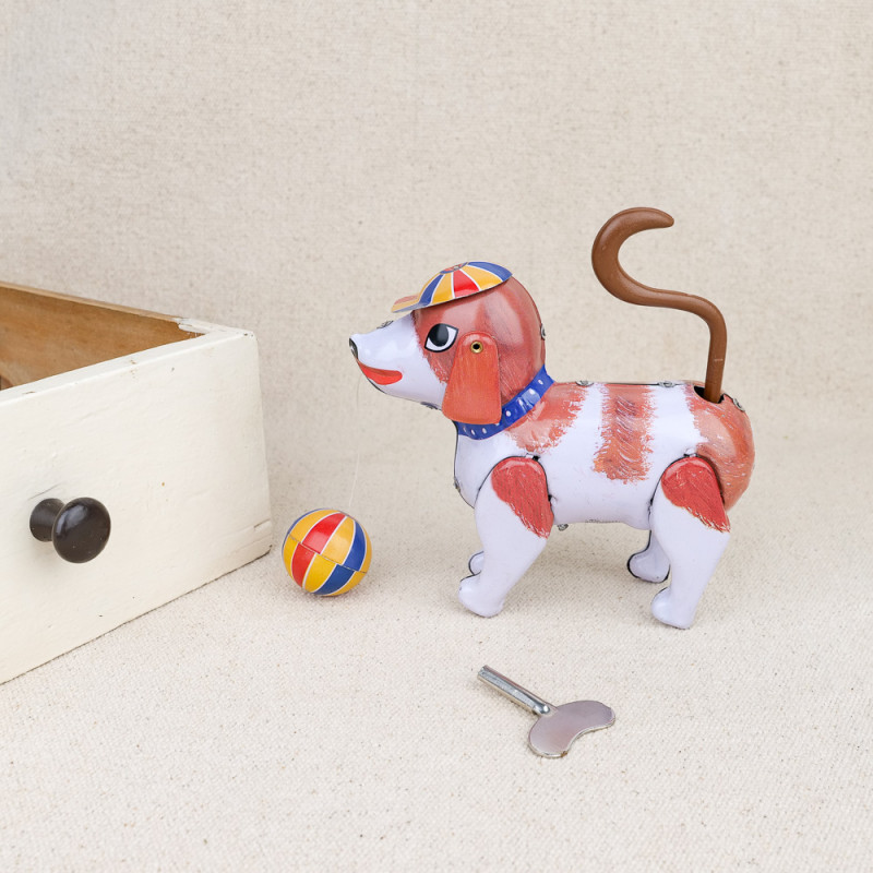 Jouet Mécanique Ancien Chien - Vintage - Collection