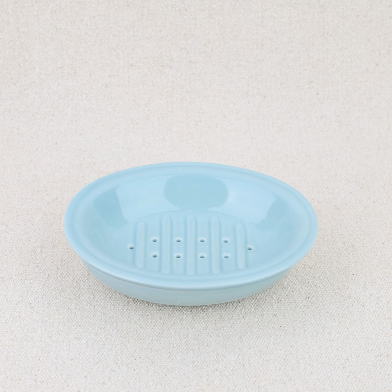 Porte-savon céramique bleu