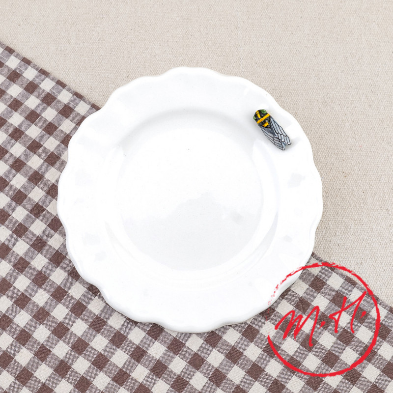 Assiette à mignardises Cigale