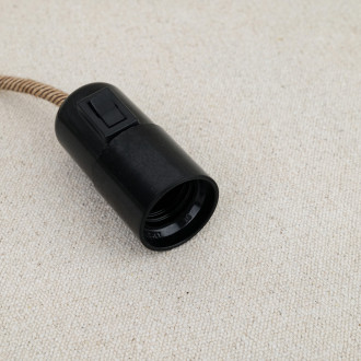 E27 lampholder with black switch