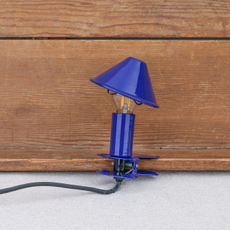 Lampe à clip champignon bleu
