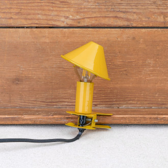 Mini lampe à clip jaune