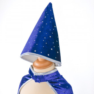 Chapeau de magicien velours bleu