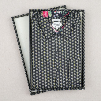 Chemise provençale à bordures fleuries