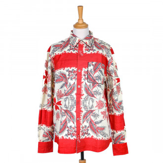 Chemise épis de blé rouge en coton