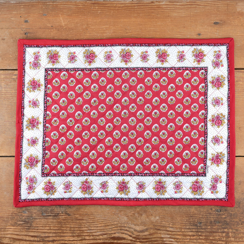 Set de table Fleur d'Arles rouge Souleiado