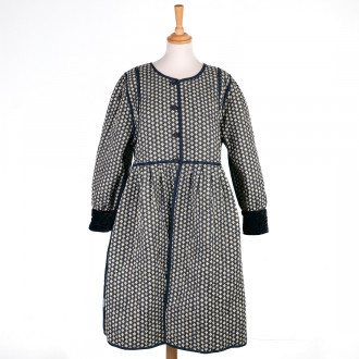 Manteau long réversible à imprimés provençux
