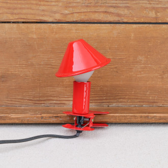 Lampe à clip champignon rouge