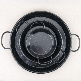 Plat à paella émaillé bas