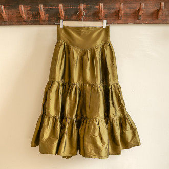 Jupe en taffeta kaki