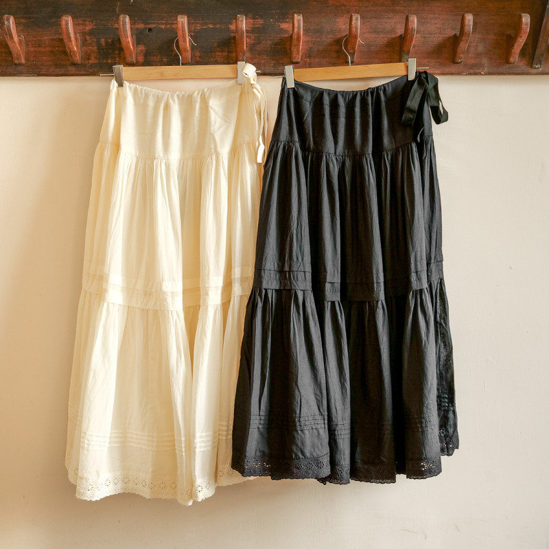 Jupe longue à volants