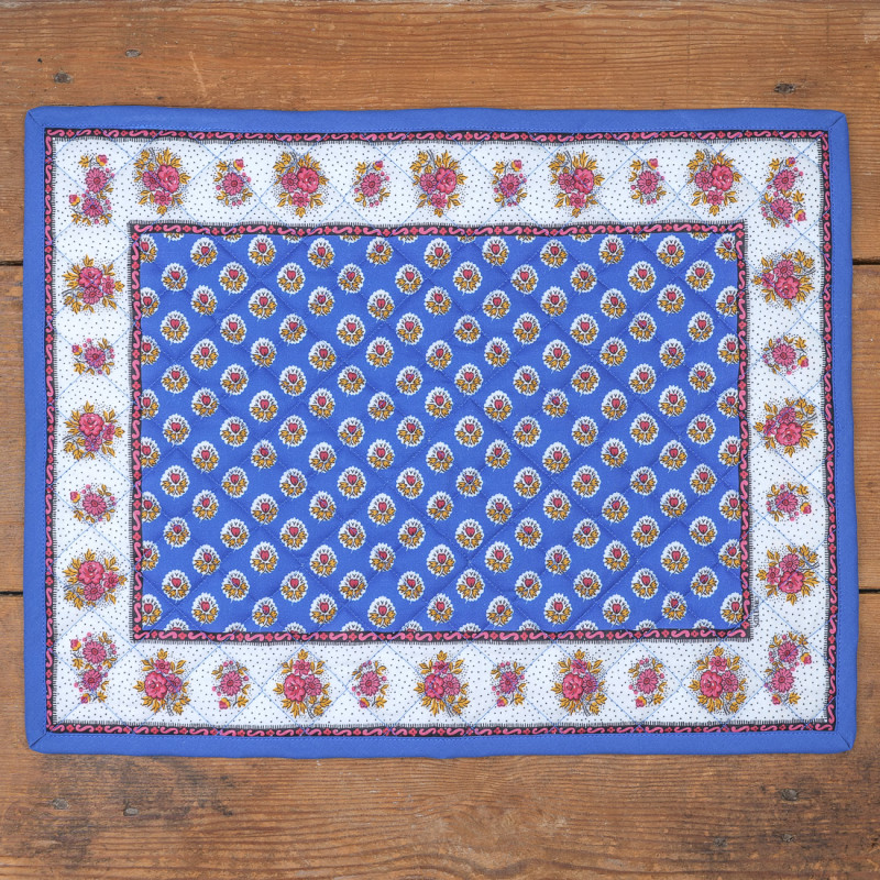 Set de table Fleur d'Arles bleu Souleiado