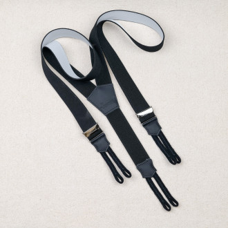 Black braided suspenders