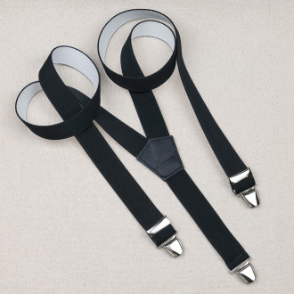 Black clip-on suspenders