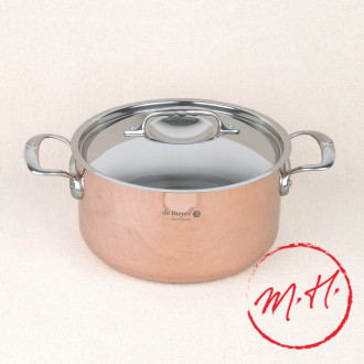 Faitout avec couvercle cuivre prima matera induction ø 24cm